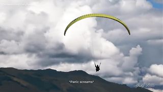 This is my first-ever Time Paragliding, a Stranger Manages my Obese in the Air!