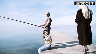 Nasty Bootylicious Latina Surprises Fisherman & Gf with Beach Hookup - LATINA COUGAR