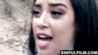 Nailing the childminder Maya behind the dumpster highly rock-hard