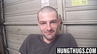 Mickey Waters smokes then strokes pulsating trunk