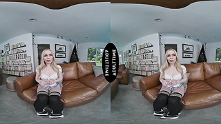 UP CLOSE VR - POINT OF VIEW Cheery Haley Spades Gives You A two Passed Hj Before Suggesting You Her Moist Vulva