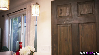 Stepfather Penetrates Eyes covered Daughter-in-law