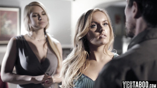 Huge-chested nubiles 3some with step parents