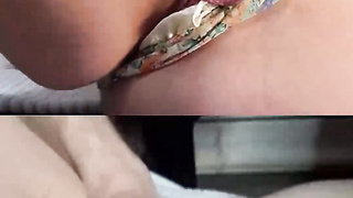 Raw cooch stunner paws herself to ejaculation on talk