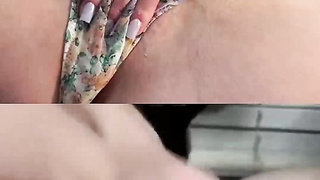 Raw cooch stunner paws herself to ejaculation on talk