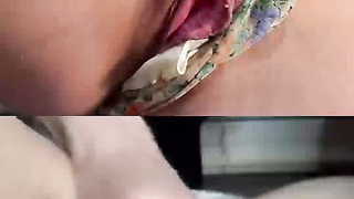 Raw cooch stunner paws herself to ejaculation on talk