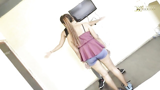 Yoga Class With Mind-blowing College girl Uncircumcised