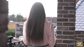 Aged Daddy Spreads Young Gal And Finishes off All Over Her Stomach