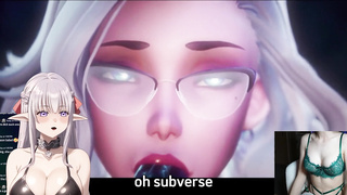 TENTACLE MANGA PORN - Red-hot dame with glasses Lily from Subverse!!