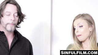 Accomplished mature stud deeply bum boinks unshaved stunner in sofa