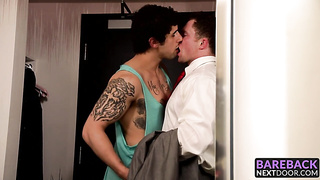 Cool inked senator caboose beaten by immense pecker hairy man boy