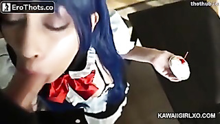 Kawaii Maid Offers up a Internal cumshot (Kawaii Doll)