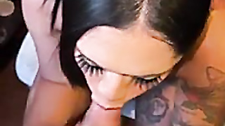 Miah catalina deep-throating manmeat