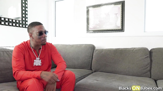 Giant baps girlfriend plowed by fiances balck best friend