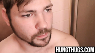 Bearish Billy Base displays penis and blows a load for cash