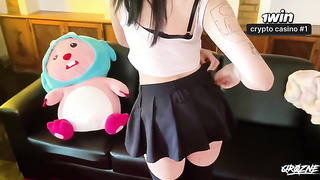 Super-cute Phat ass white girl Gal Receiving a Plush Plaything and Thanking Her with Her Beaver [free-for-all Sc...