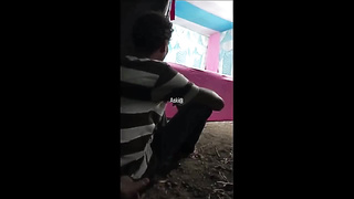 Indian Slender Wifey Suck off and Standing Pounding