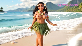 Good-sized Bum Bombshell Moana Plowed In Gang By Tribal Villagers