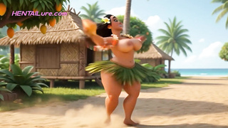 Good-sized Bum Bombshell Moana Plowed In Gang By Tribal Villagers