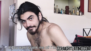 Bearded gay-for-pay Latino with facial hair humid pummeled for money