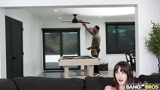 BANGBROS - My Bitchy Step Sista Lana Smalls Embarked Putting The Moves On Handyman Jax Slayher And I Recorded Them