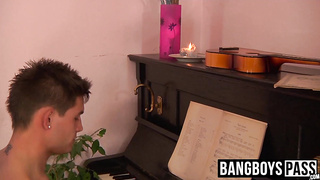 2 adorable batty boy mates take turn buttfuck each other