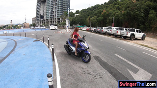 Motobike rail for Thai GIRLFRIEND and home fuckfest