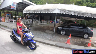 Motobike rail for Thai GIRLFRIEND and home fuckfest