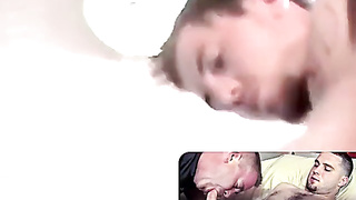 Smallish Man With His Batty boy Homie Throating His Stiffy And Jizm With Enlivenment