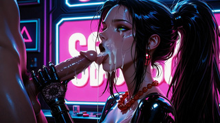Black pigtail juggles as he takes her over the pub & super hot spunk gushes throughout her pretty face