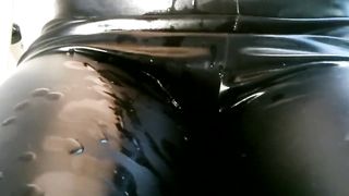 Tied Gal with Ball Gag gets Muddy