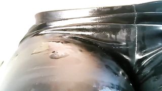 Tied Gal with Ball Gag gets Muddy