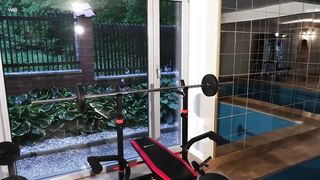 Steamy BigTits Exhibitionist Teenage Displaying Bare & Public Gym Cootchie Climax