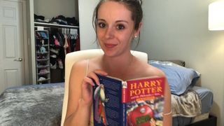 Hysterically Reading Harry Potter while Sitting on a Magic Wand