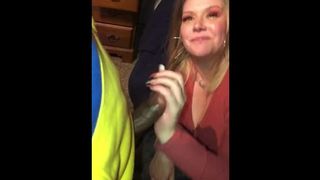 Teen Milky Gal Likes Dirty Deep-Throat to Big Black Cock, Won’t let me Leave!