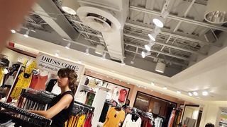 Candid Hidden Cam Teenage Shopping Displaying Bootie