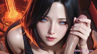Volcanic stunner with kinks pulls you into scorching AI orgy