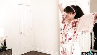 Bratty latina teenager seducing her step-father