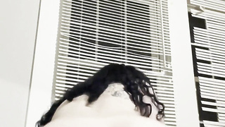 Punk damsel dirty dances herself overwhelm waiting