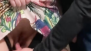Aged Fellow Thumbs college-aged Yr Older Teenager in Subway - Public Fetish Climax & Internal cumshot Muff Close Up