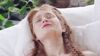Scorching Ginger-haired Woman Sofilie getting Super-naughty and Stroking