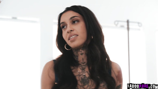 Tatted Wifey Bangs Medic for Internal ejaculation