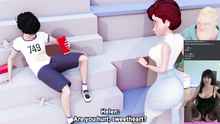 Elastigirl treats a humungous girthy dinky