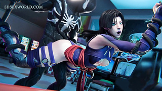 The Misunderstanding: Psylocke X Venom (THREE DIMENSIONAL Anime Pornography)