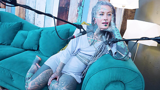 I converse about N - Needed - ASMR podcast SFW conversing punk bony nymph dreadlocks tat model tattooed damsel