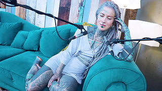 I converse about N - Needed - ASMR podcast SFW conversing punk bony nymph dreadlocks tat model tattooed damsel