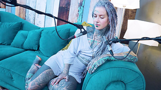 I converse about N - Needed - ASMR podcast SFW conversing punk bony nymph dreadlocks tat model tattooed damsel