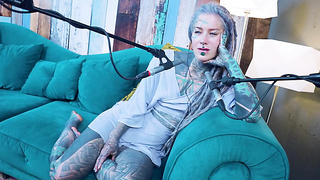 I converse about N - Needed - ASMR podcast SFW conversing punk bony nymph dreadlocks tat model tattooed damsel