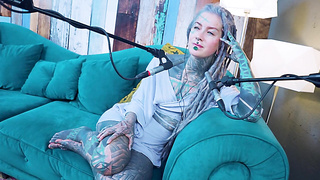 I converse about N - Needed - ASMR podcast SFW conversing punk bony nymph dreadlocks tat model tattooed damsel