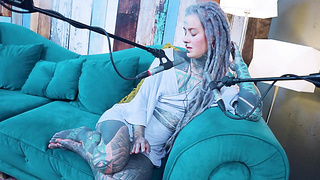 I converse about N - Needed - ASMR podcast SFW conversing punk bony nymph dreadlocks tat model tattooed damsel